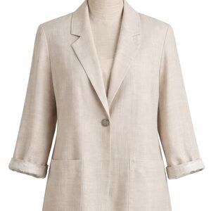 Elegant Beige Women's Blazer